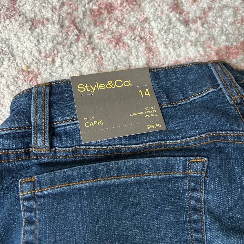 Style & Co. Dark Blue Straight Leg Jeans - Picture 3 of 3